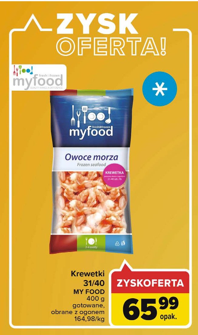 Krewetki gotowane Myfood promocje