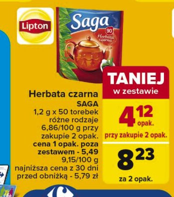 Herbata Saga promocja