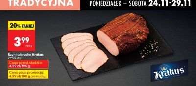 Szynka krucha Krakus promocja w Biedronka