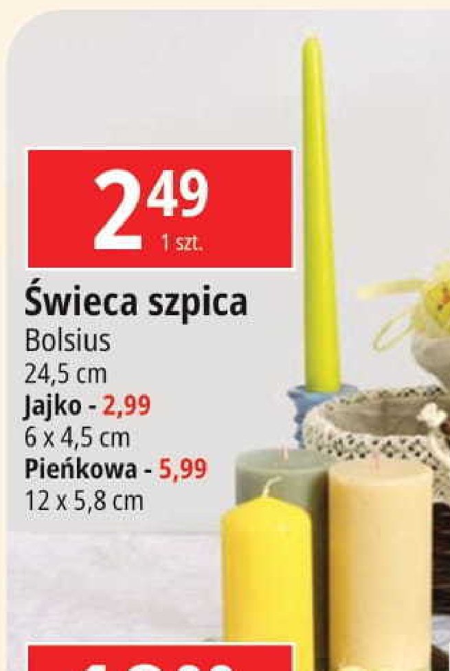艢wieczka jajko Bolsius promocja