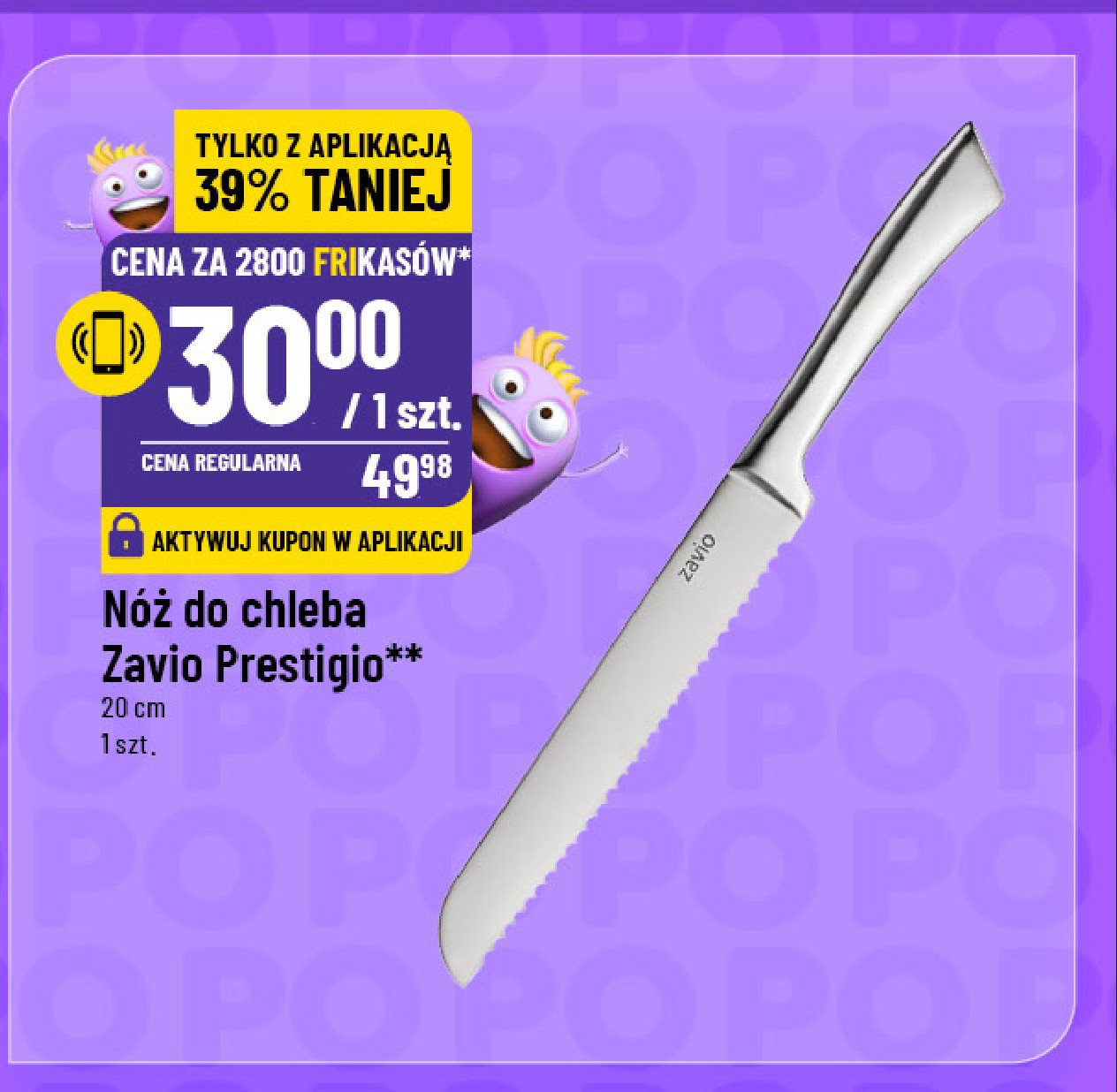 Nóż do chleba 20 cm Zavio prestigio promocja w POLOmarket