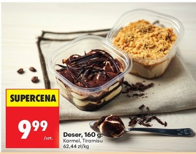 Deser, 160g: Karmel, Tiramisu promocja w Biedronka