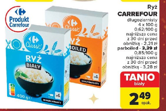 Ryż biały długoziarnisty Carrefour promocja w Carrefour Market