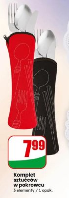 Komplet sztućców w pokrowcu promocja w Dino