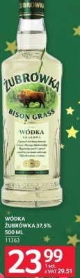 Wódka Żubrówka 37,5% 500 ml promocja w Selgros