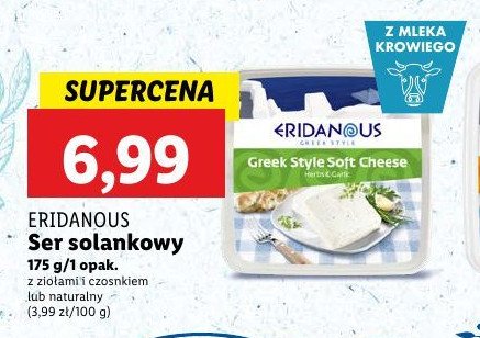 Ser solankowy z ziołami i czosnkiem Eridanous promocja