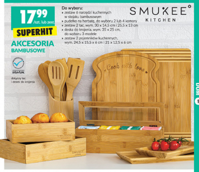 Tace bambusowe 30 x 14.5 cm + 25.5 x 13 cm Smukee kitchen promocja