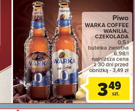 Piwo Warka ice coffee z nutką wanilii promocja