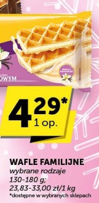 Wafle Familijne wybrane rodzaje promocja w Euro Sklep