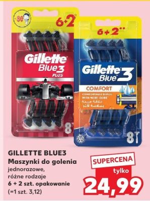 Maszynki do golenia jednorazowe, różne rodzaje Gillette Blue3 promocja w Kaufland