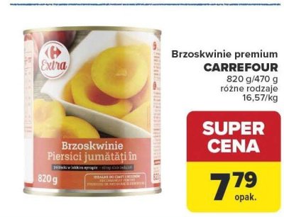 Brzoskwinie premium CARREFOUR różne rodzaje promocja w Carrefour