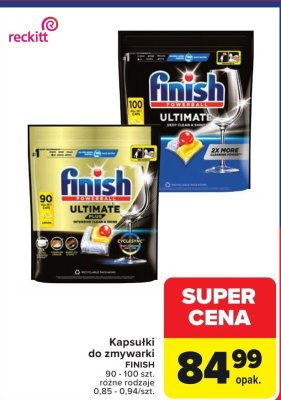 Kapsułki do zmywarki FINISH 90 - 100 szt. różne rodzaje promocja w Carrefour Market