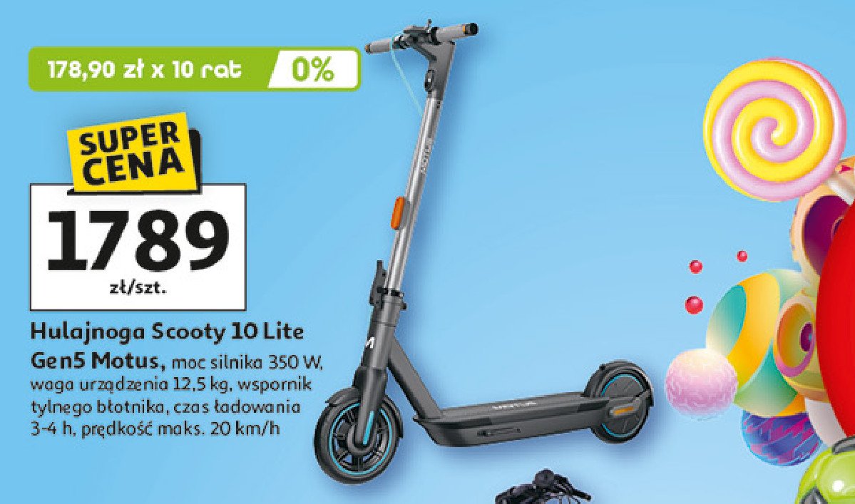 Hulajnoga elektryczna scooty 10 lite Motus promocja