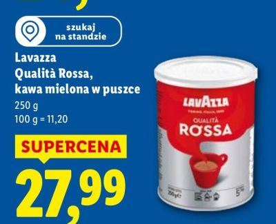 Kawa Lavazza Qualità Rossa mielona w puszce promocja w Lidl