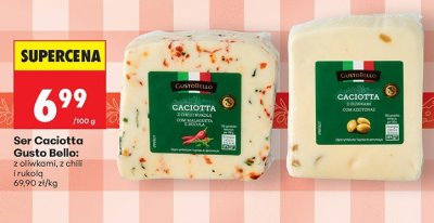 Ser Caciotta z oliwkami promocja w Biedronka