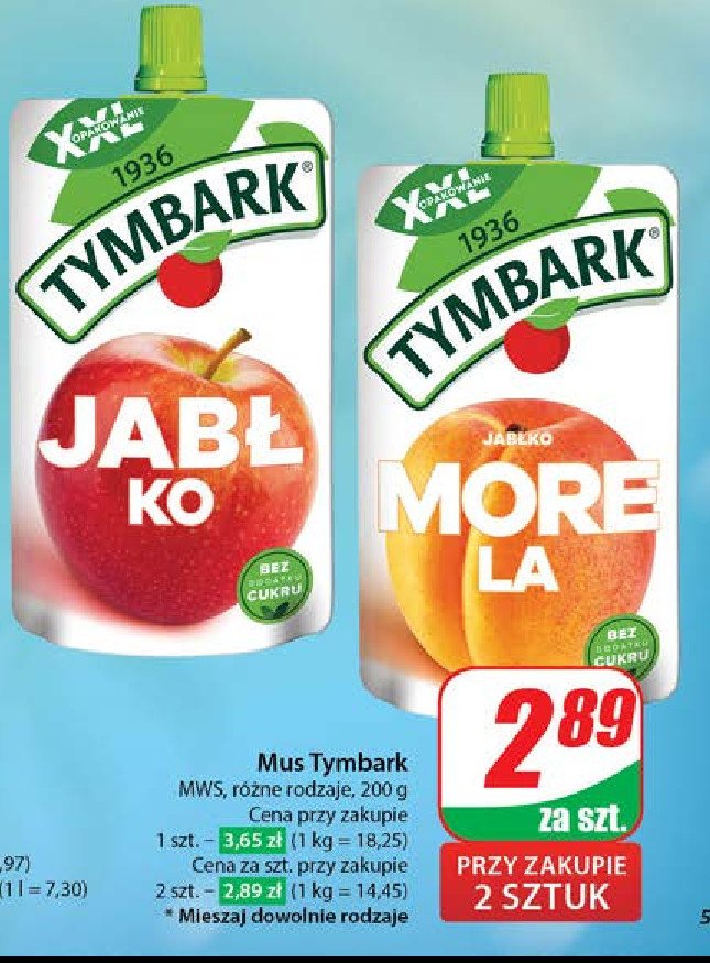 Mus jabłkowy Tymbark promocja w Dino