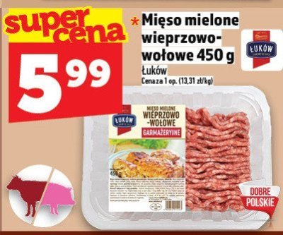 Mięso mielone wieprzowo-wołowe 450 g Luków promocja w TOPAZ