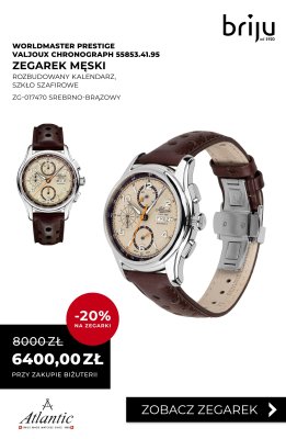 Zegarek męski Atlantic Worldmaster Prestige Valjoux Chronograph 55853.41.95 promocja w Briju