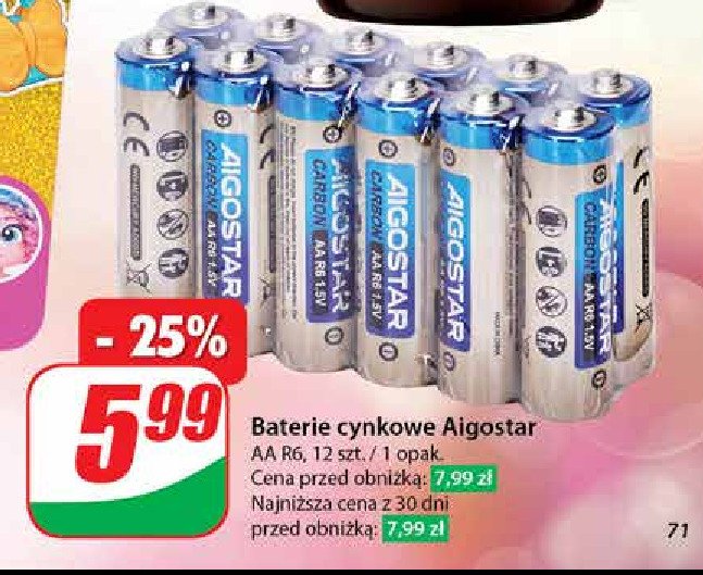 Baterie cynkowe aa Aigostar promocja