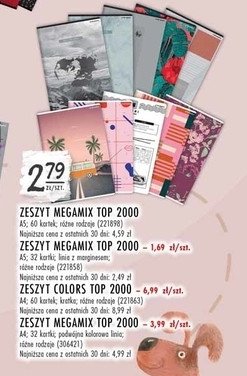 Zeszyt a5/32 k. linia megamix Top-2000 promocja
