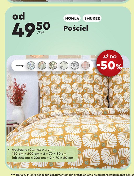 Komplet pościeli 200 x 220 cm Homla promocja