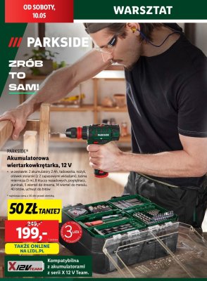 Wiertarko-wkr臋tarka akumulatorowa 12v Parkside promocja