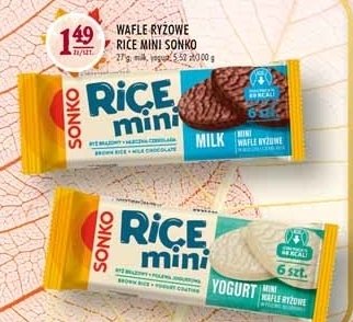 Wafelki yogurt SONKO RICE MINI promocja