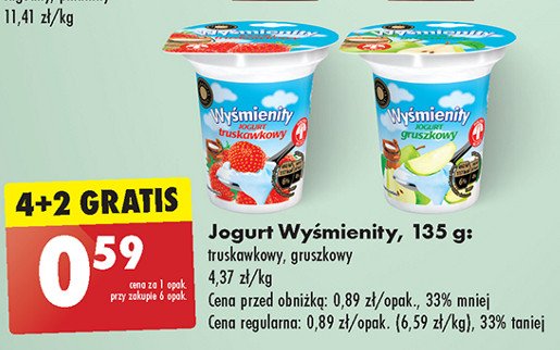 Jogurt gruszka WYŚMIENITY promocja