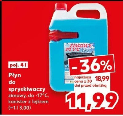 Płyn do spryskiwaczy zimowy -17°C promocja w Kaufland