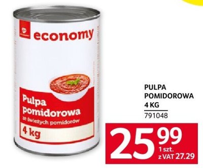 Pulpa pomidorowa 4 KG economy promocja w Selgros