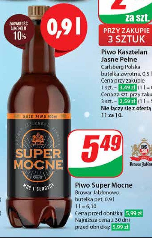 Piwo SUPER MOCNE promocja w Dino