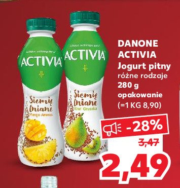 Jogurt mango ananas i len Danone activia promocje