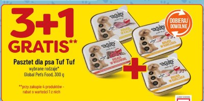 Pasztet dla psa, wybrane rodzaje 3+1 GRATIS promocja w POLOmarket