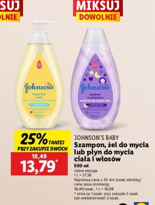 Płyn do mycia ciała i włosów 3w1 top to toe Johnson's baby promocja