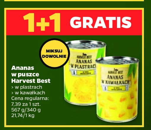 Ananas w kawałkach Harvest best promocja