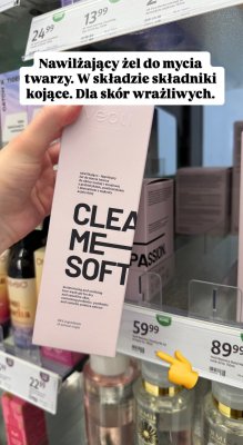 Żel do mycia twarzy Clean Me Soft Passion promocja w Rossmann