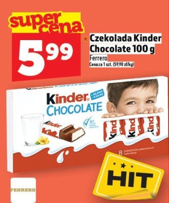 Czekolada Kinder Chocolate 100 g promocja w TOPAZ