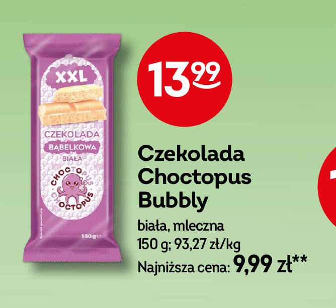 Czekolada bąbelkowa Choctopus promocja w Żabka