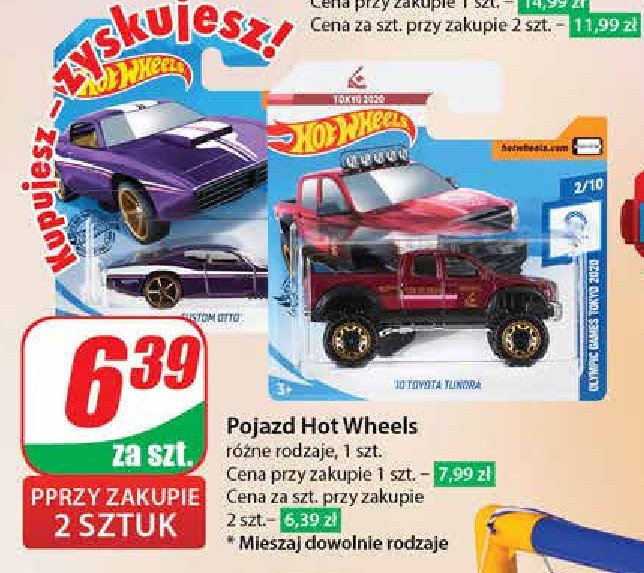 Auto Hot wheels promocja