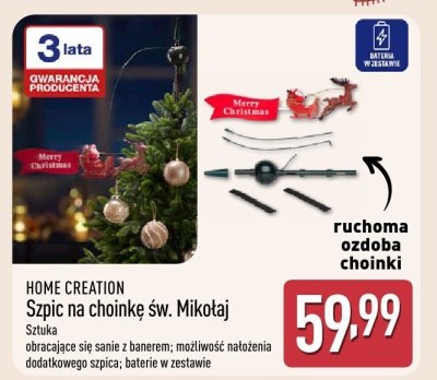 Szpic na choinkę św. Mikołaj   promocja w Aldi