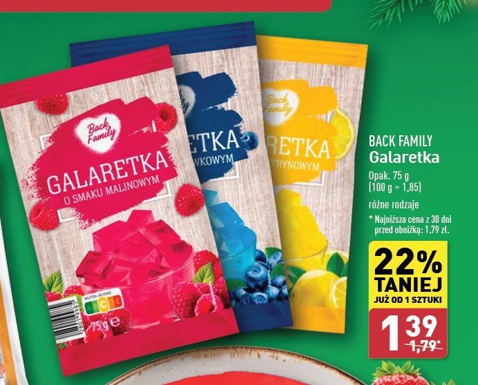 Galaretka borówkowa BACK FAMILY promocja