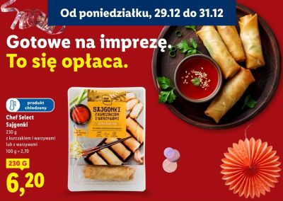 Sajgonki z kurczakiem i warzywami  promocja w Lidl