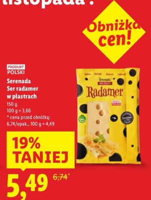 Ser radamer w plastrach promocja w Lidl