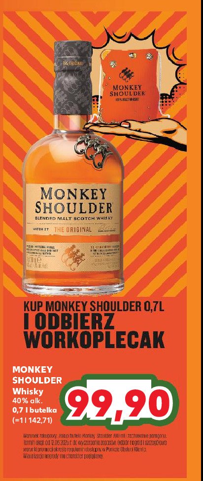 Whisky Monkey shoulder promocja w Kaufland