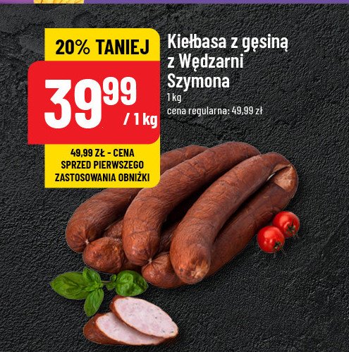 Kiełbasa z gęsiną WĘDZARNIA SZYMONA promocja