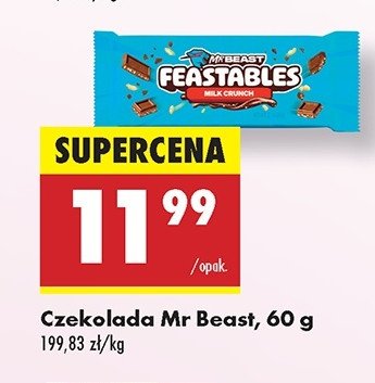 Czekolada milk Mr beast promocja w Biedronka