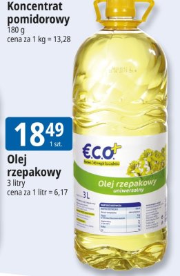 Olej rzepakowy Eco+ promocja w Leclerc