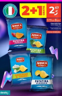 Chipsy Amica Chips Patatina Classica promocja w Dealz