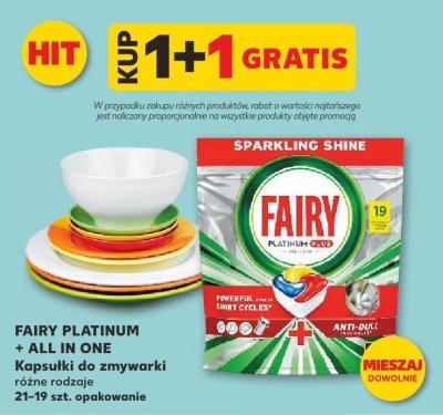 Kapsułki do zmywarki Platinum + All In One różne rodzaje promocja w Kaufland