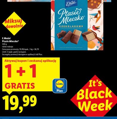 Czekolada E.Wedel Ptasie Mleczko czekoladowe, 340 g promocja w Lidl
